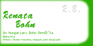 renata bohn business card